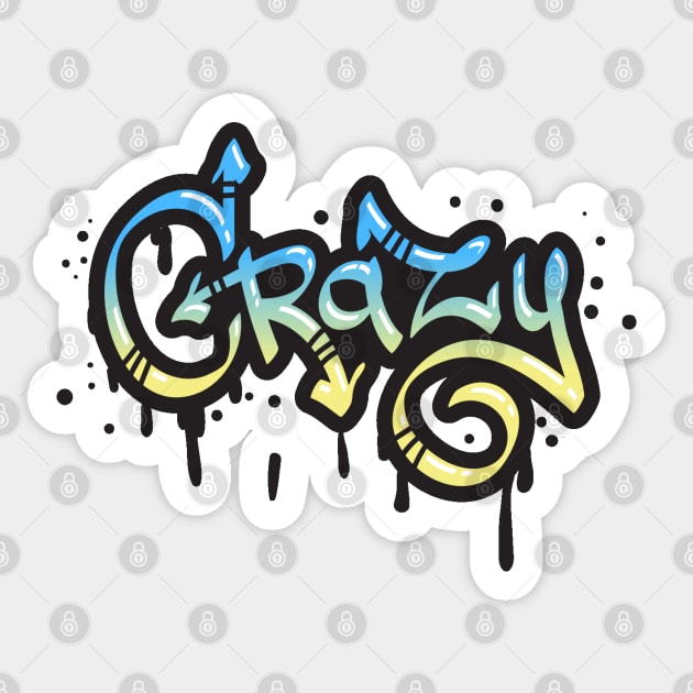 crazy Sticker by gold package